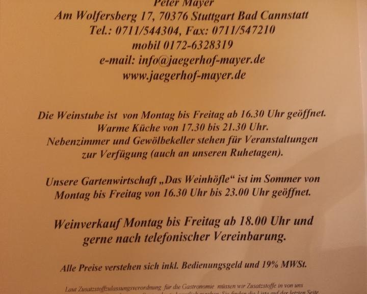 Weinstube Jägerhof